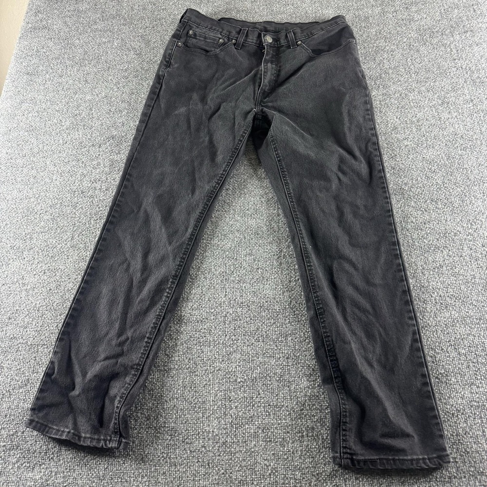 Levis 541 Jeans‎ Mens 34x30 Black Athletic Tapered Dark Wash Stretch Denim Pants